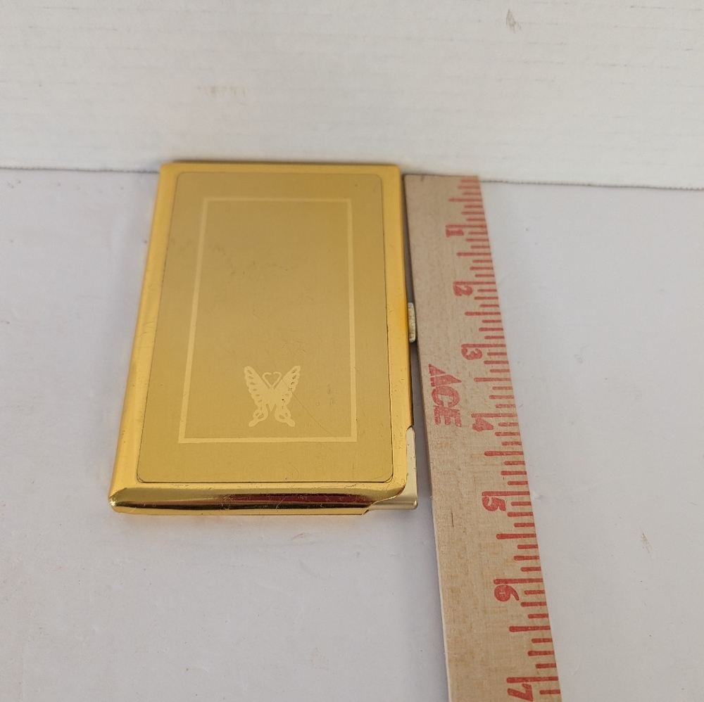 Vintage Cigarette Case Butterfly Design With Working Lighter Inside 1950s - Picture 6 of 7